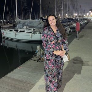 Floral Black and Pink Jumpsuit